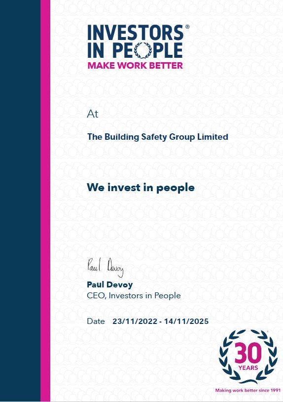 BSG Awarded Investors In People Accreditation